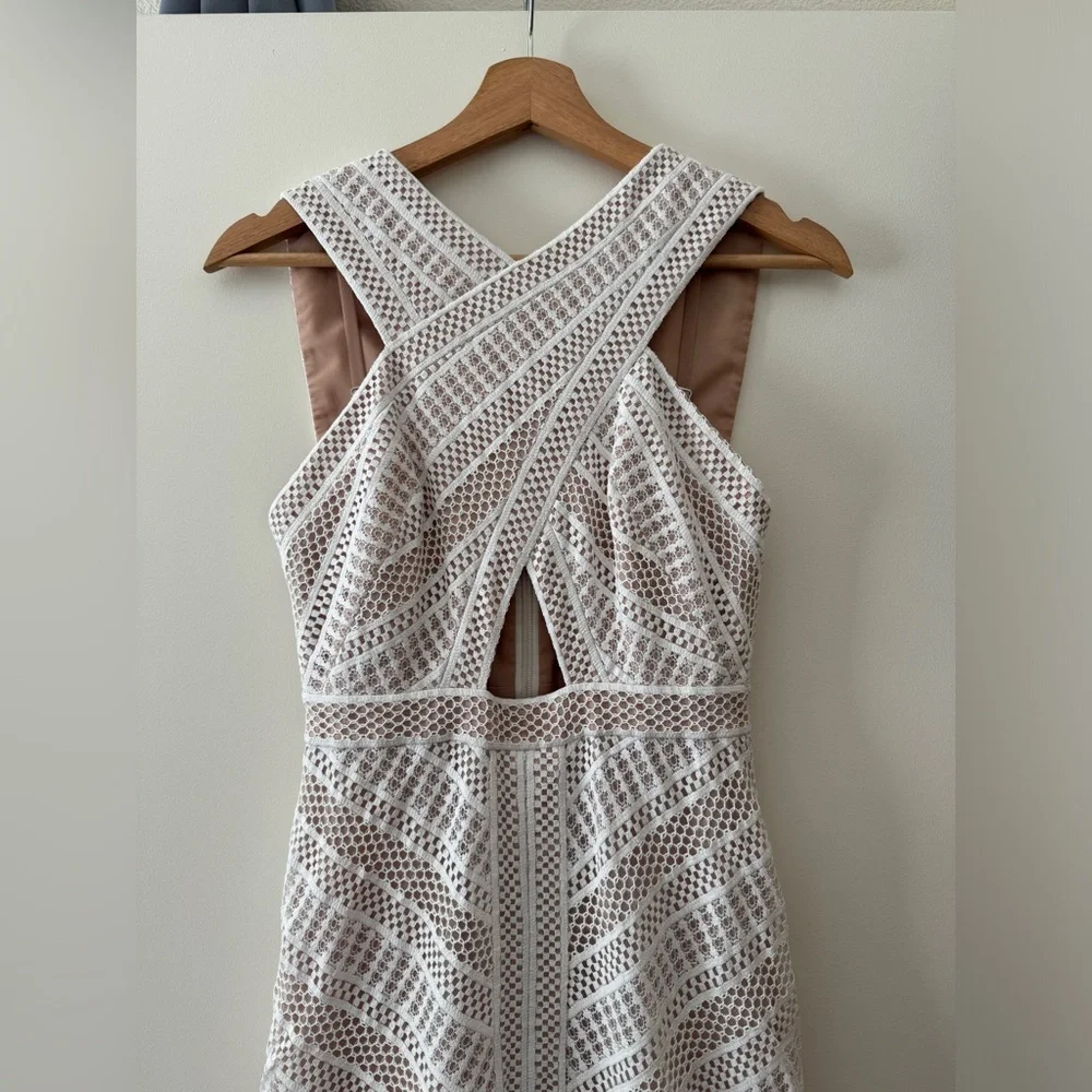 BCBGMaxAzria White Lace Maxi Dress - Picture 2 of 10